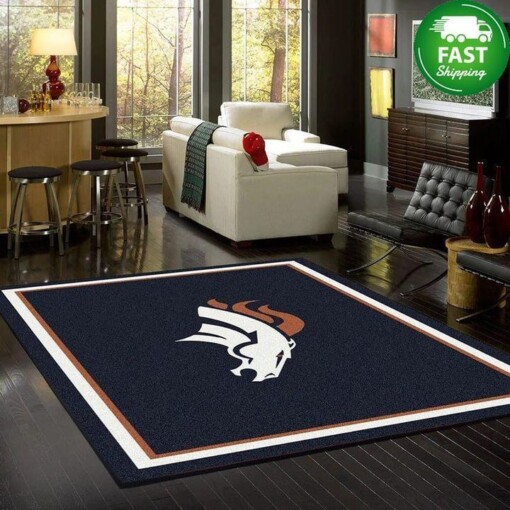 Denver Broncos Living Room Area Rug