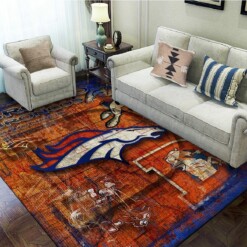 Denver Broncos Living Room Area Rug