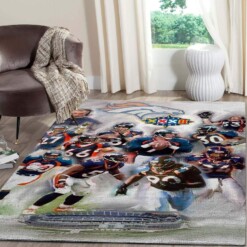 Denver Broncos Living Room Area Rug