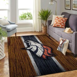 Denver Broncos Living Room Area Rug