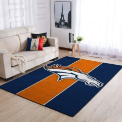 Denver Broncos Living Room Area Rug