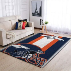 Denver Broncos Living Room Area Rug