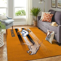 Denver Broncos Living Room Area Rug