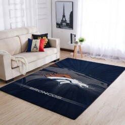 Denver Broncos Living Room Area Rug