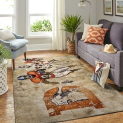 Denver Broncos Living Room Area Rug