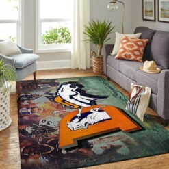 Denver Broncos Living Room Area Rug