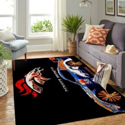 Denver Broncos Living Room Area Rug