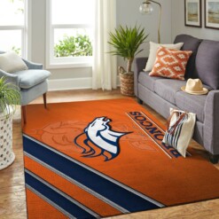 Denver Broncos Living Room Area Rug