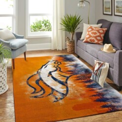 Denver Broncos Living Room Area Rug