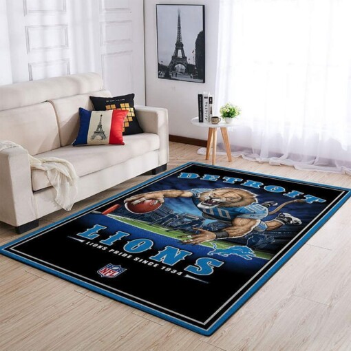 Detroit Lions Living Room Area Rug