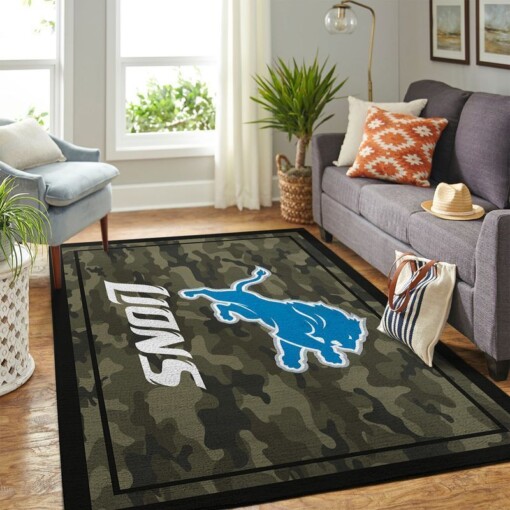 Detroit Lions Living Room Area Rug