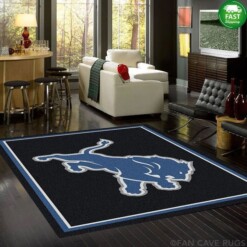 Detroit Lions Living Room Area Rug