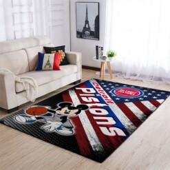 Detroit Pistons Living Room Area Rug