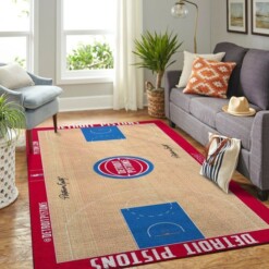 Detroit Pistons Living Room Area Rug