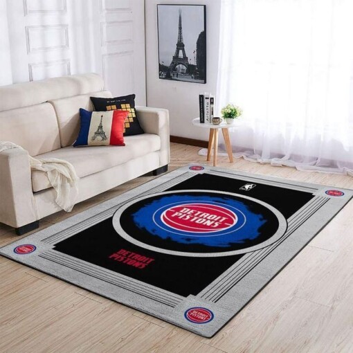 Detroit Pistons Living Room Area Rug