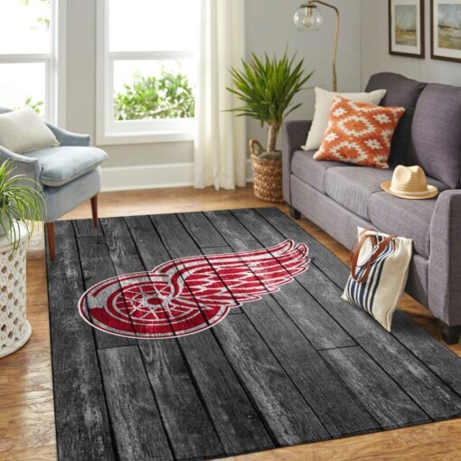 Detroit Red Wings Living Room Area Rug