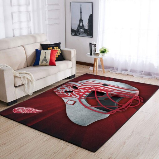 Detroit Red Wings Living Room Area Rug