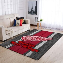 Detroit Red Wings Living Room Area Rug