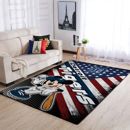 Detroit Tigers Living Room Area Rug