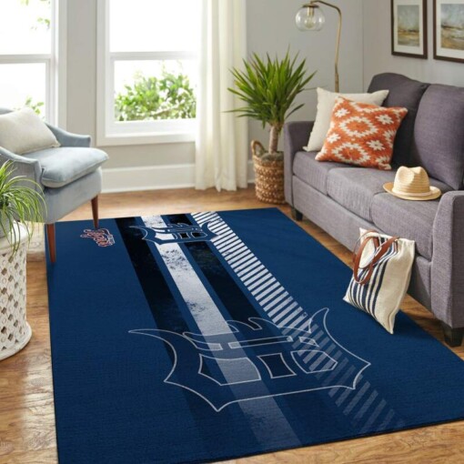 Detroit Tigers Living Room Area Rug