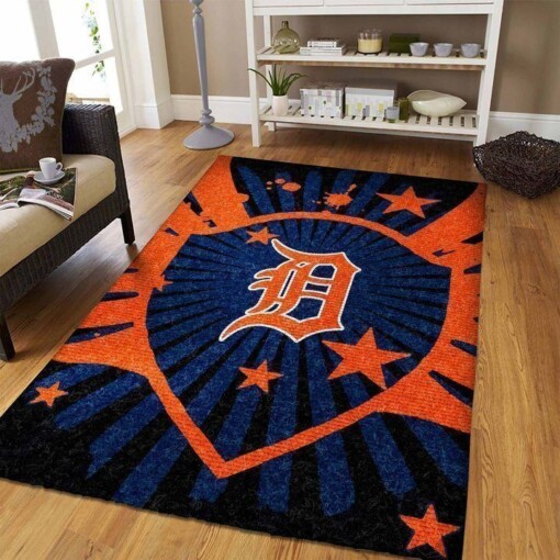 Detroit Tigers Living Room Area Rug