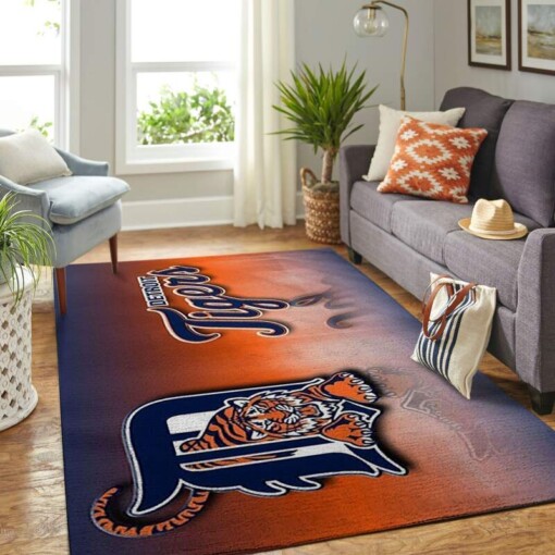 Detroit Tigers Living Room Area Rug