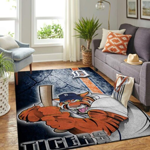 Detroit Tigers Living Room Area Rug