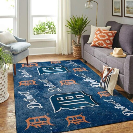 Detroit Tigers Living Room Area Rug