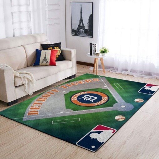 Detroit Tigers Living Room Area Rug