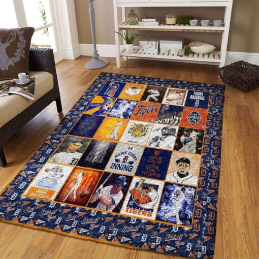 Detroit Tigers Living Room Area Rug