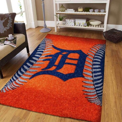 Detroit Tigers Living Room Area Rug