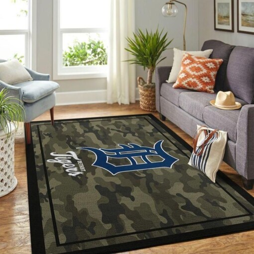 Detroit Tigers Living Room Area Rug