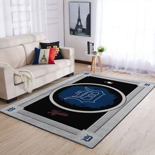 Detroit Tigers Living Room Area Rug