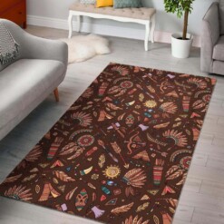 Dream Catcher Native American Boho Feather Gs Cl Ld2415 Living Room Area Rug