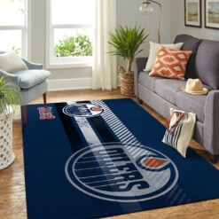 Edmonton Oilers Living Room Area Rug