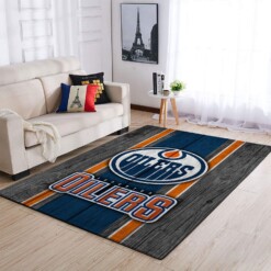 Edmonton Oilers Living Room Area Rug
