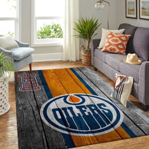Edmonton Oilers Living Room Area Rug