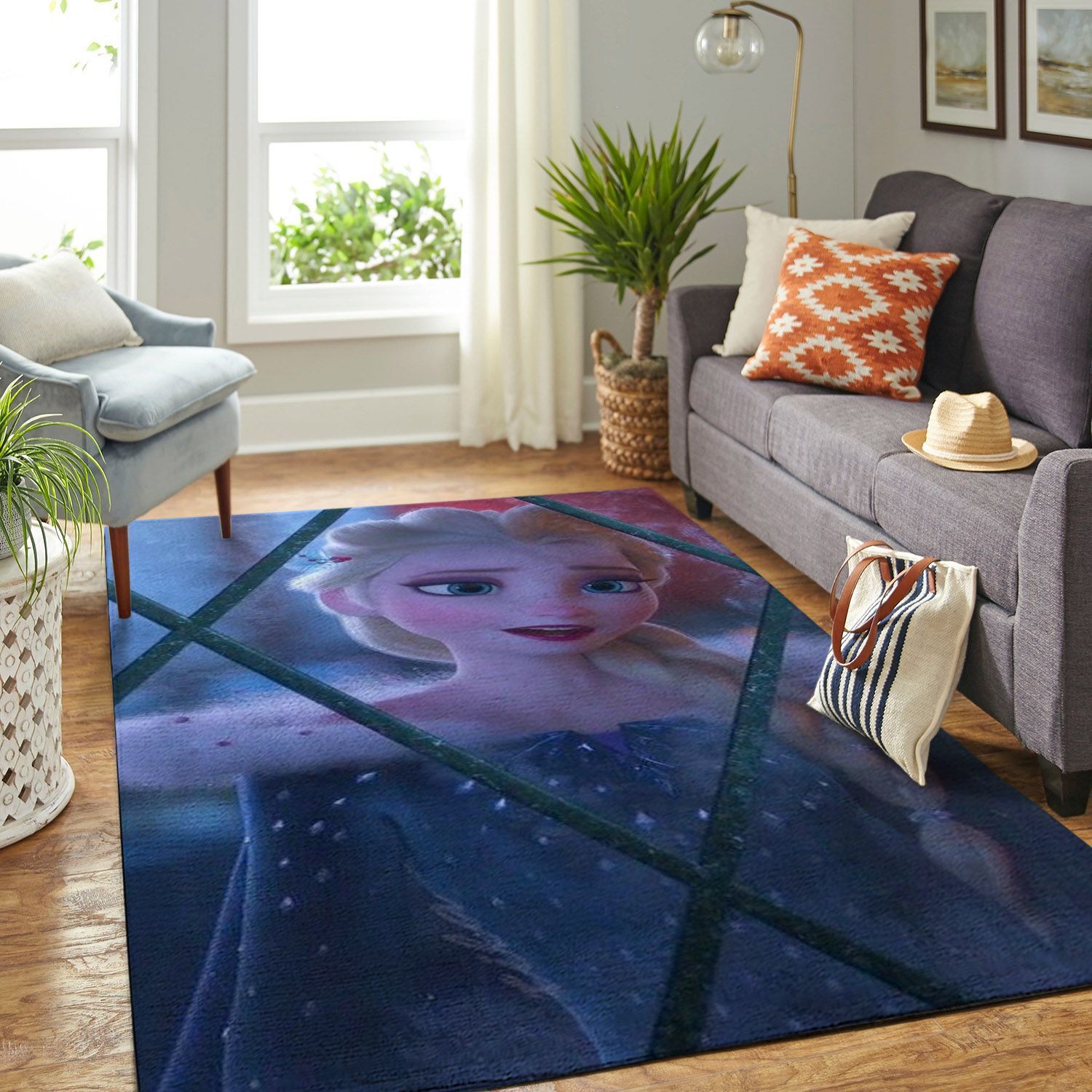 Elsa Frozen Queen Living Room Area Rug