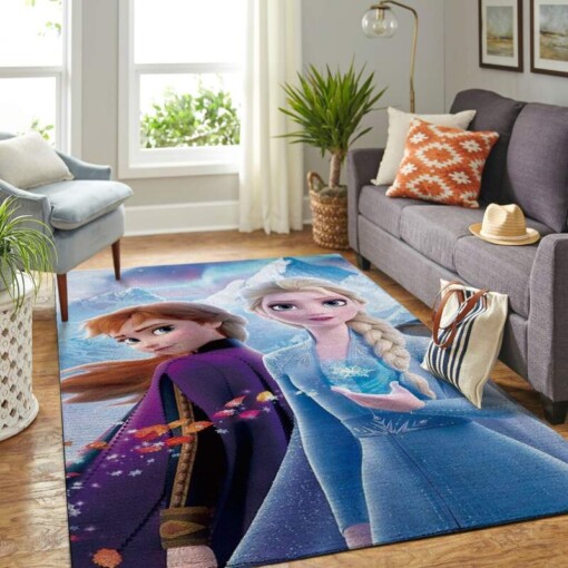 Frozen Elsa  Anna Living Room Area Rug