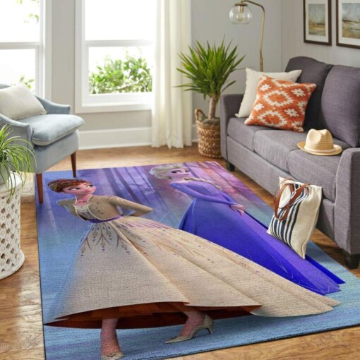 Frozen Elsa  Anna Living Room Area Rug