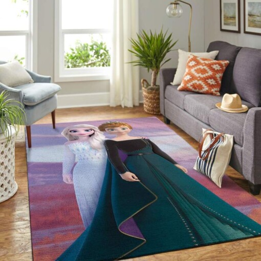 Frozen Elsa  Anna Living Room Area Rug