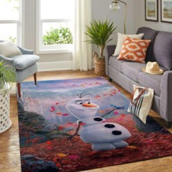 Frozen Olaf Snowman Living Room Area Rug