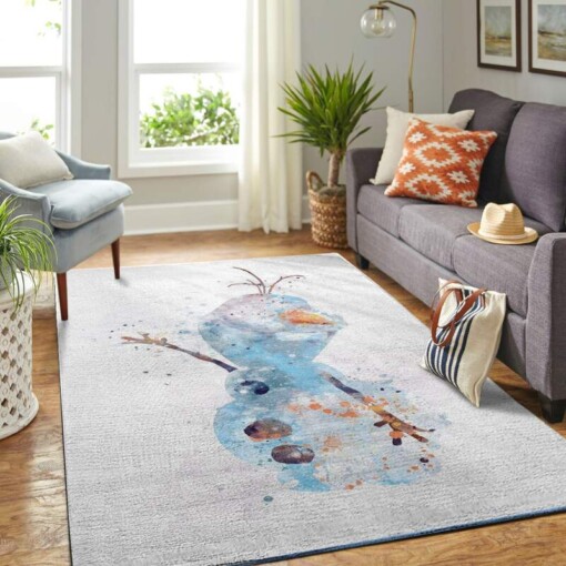 Frozen Olaf Snowman Living Room Area Rug