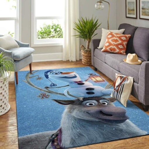 Frozen Olaf Snowman Living Room Area Rug