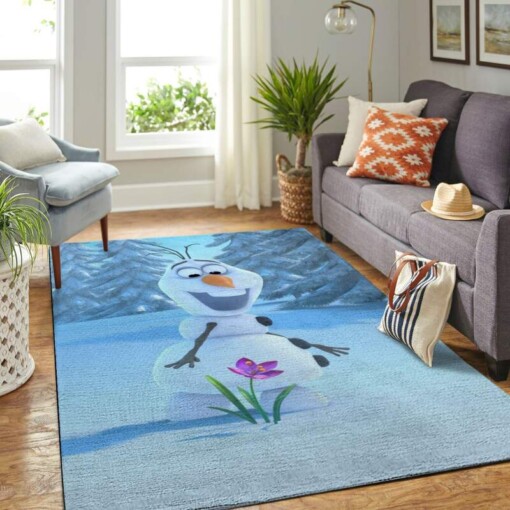 Frozen Olaf Snowman Living Room Area Rug