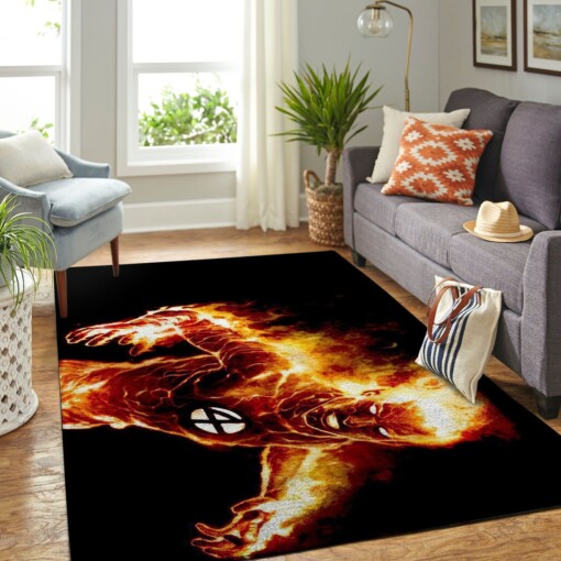 Human Torch Living Room Area Rug