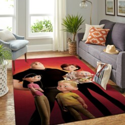 Incredibles Disney Movie Living Room Area Rug