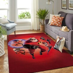 Incredibles Disney Movie Living Room Area Rug