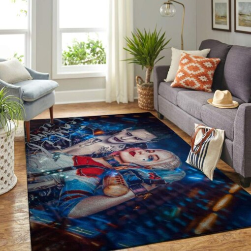 Joker And Harley Quinn Living Room Area Rug