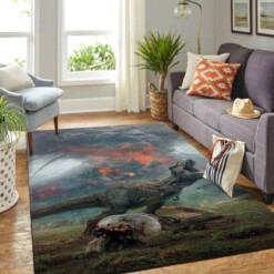 Jurassic World Movie-ancient Dinosaur Living Room Area Rug